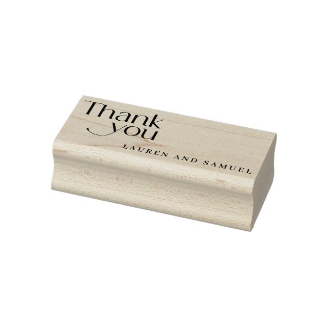 Tampons Encreurs Simple Typographie Mariage Couple Merci (Tampon)