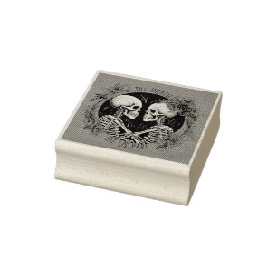 Tampons Encreurs Skeleton Love Wood Art Stamp