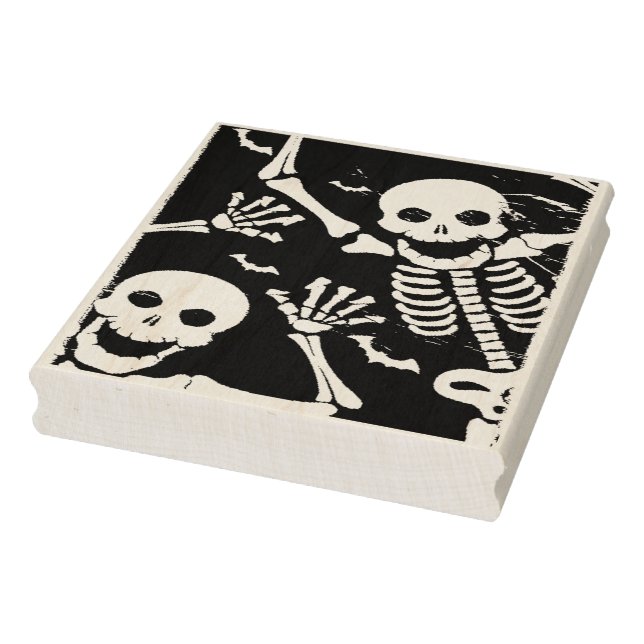 Tampons Encreurs Skeletons - Carte Halloween (Tampon)