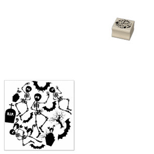 Tampons Encreurs Skeletons d'Halloween Macabre Dance