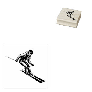 Tampons Encreurs Ski Skiing Montagnes Skieur Sports d'hiver