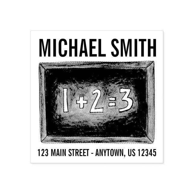 Tampons Encreurs Slate School Chalkboard Math Enseignant Classe Adr (Impression)