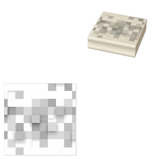 Tampons Encreurs SlipperyJoe's carré artwork mosaïque moderne trois (Tamponné)