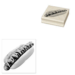 Tampons Encreurs SlipperyJoe's hot dog ambiance estivale BBQ niché