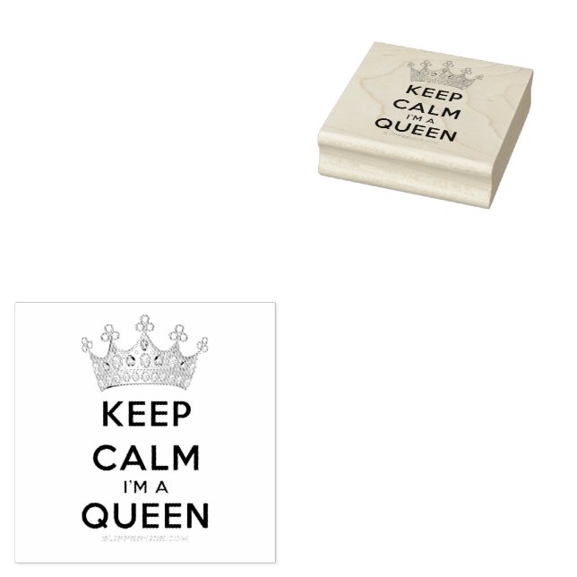Tampons Encreurs SlipperyJoe's Keep Calm Queen couronne joyaux a (Tamponné)