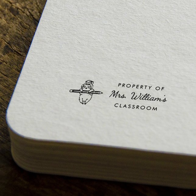 Tampons Encreurs Sloth - Personnalisé Nom de l'enseignant Livre Cla (Créateur téléchargé)
