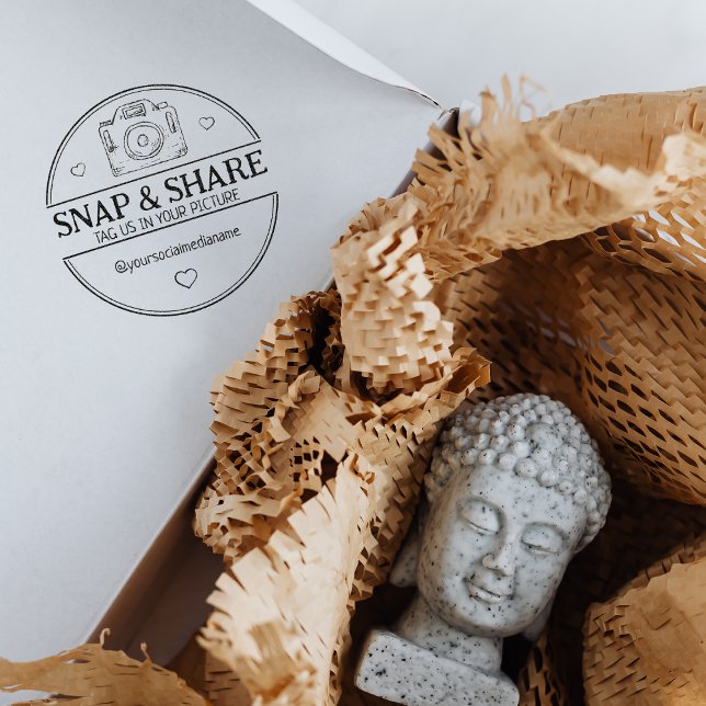 Tampons Encreurs Snap and Share, Business Social Media Packaging (Créateur téléchargé)