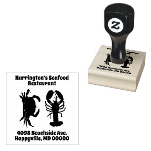 Tampons Encreurs Société de fruits de mer homard crabe Nom Adresse
