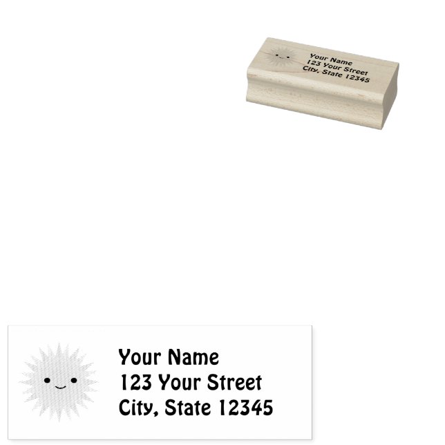 Tampons Encreurs Soleil souriant Cute Kawaii (Tamponné)