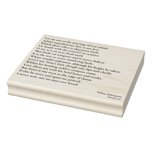 Tampons Encreurs Sonnet 116Laissez-moi ne pas parler du mariage des (Tampon)