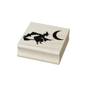 Tampons Encreurs Sorcière portant un timbre d'art silhouette de bal