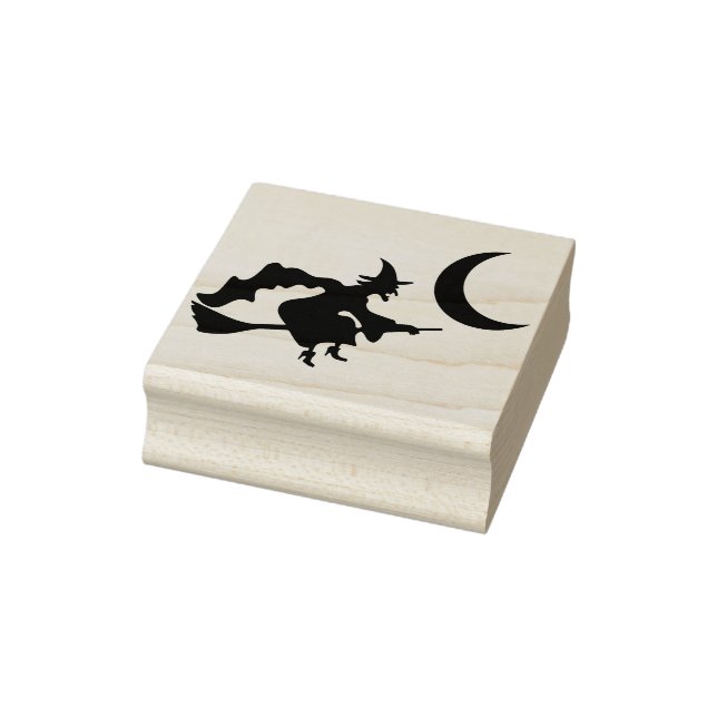Tampons Encreurs Sorcière portant un timbre d'art silhouette de bal (Tampon)
