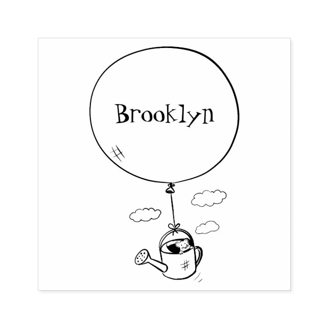 Tampons Encreurs Souris mignonne dans la canette d'arrosage avec de (Impression)