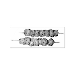 Tampons Encreurs Souvlaki Viande Porc brochette Grèce Fast Food Grè