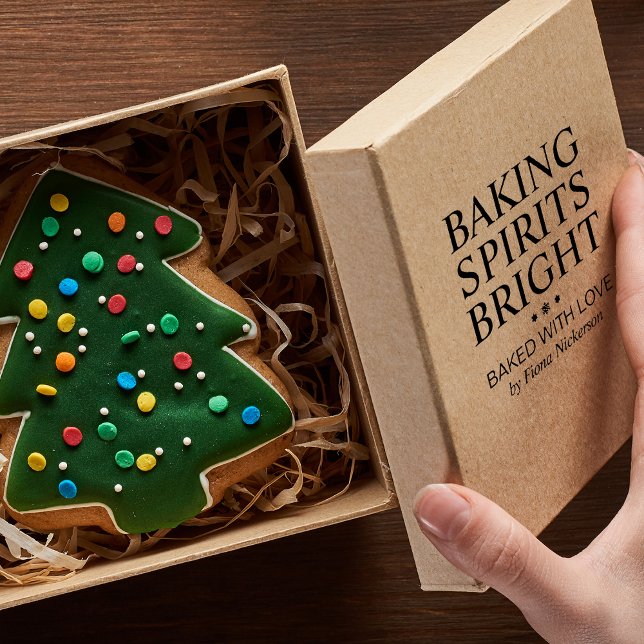 Tampons Encreurs Sprits de cuisson nom brillant (Baking Sprits Bright Name Rubber Stamp)