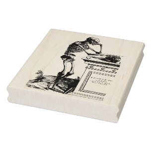 Tampons Encreurs Squelette au cimetière avec le timbre en