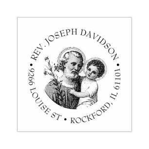 TAMPONS ENCREURS ST. ADRESSE RELIGIEUSE DE JOSEPH CHILD JESUS