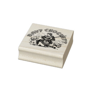Tampons Encreurs Stamp Retro Davy Crockett Wood Art