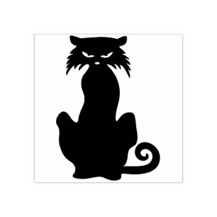 Tampons Encreurs Stand de chat noir d'Halloween Vintage
