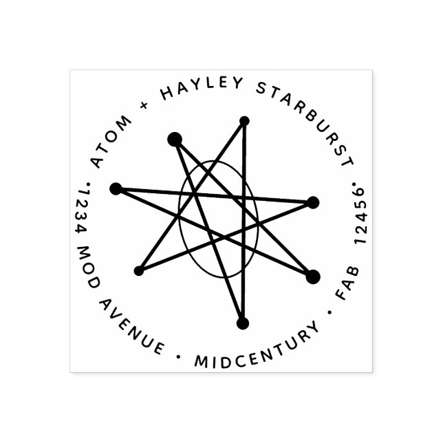 Tampons Encreurs Starburst moderne atomique Galaxy MCM (Impression)