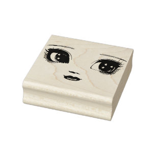 Tampons Encreurs Starry Big Eyes Doll Face Art original