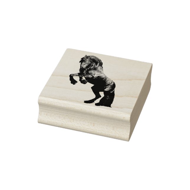 Tampons Encreurs Stéron noir friésien, beauté noire, cheval (Tampon)