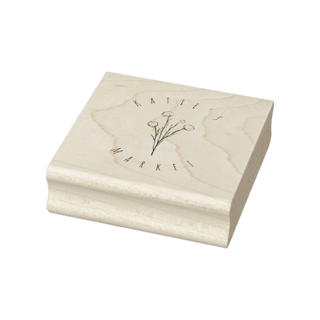 Tampons Encreurs Sticker floral moderne simple et élégant (Tampon)