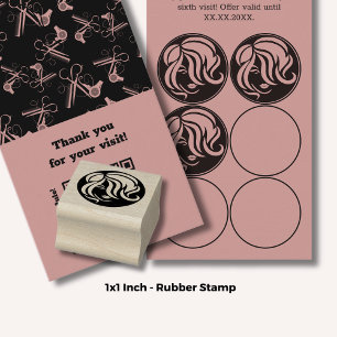 Tampons Encreurs Style cheveux - 1" rond - Carte de fidélité