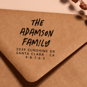 Tampons Encreurs Style manuscrit Nom moderne Adresse de retour