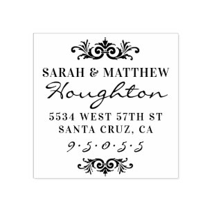 Tampons Encreurs Stylo Married Couple Names Adresse de retour