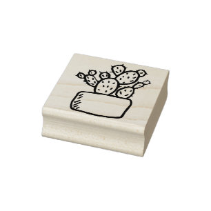 Tampons Encreurs Succulent dessin usine de cactus mis en pot de
