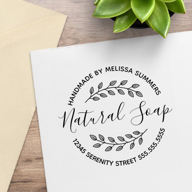 Tampons Encreurs Succursale Feuille Wreath Natural Soap (Créateur téléchargé)