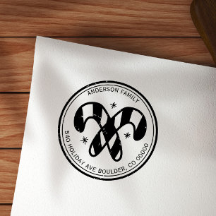 Tampons Encreurs Sucres de canne de Noël personnalisés