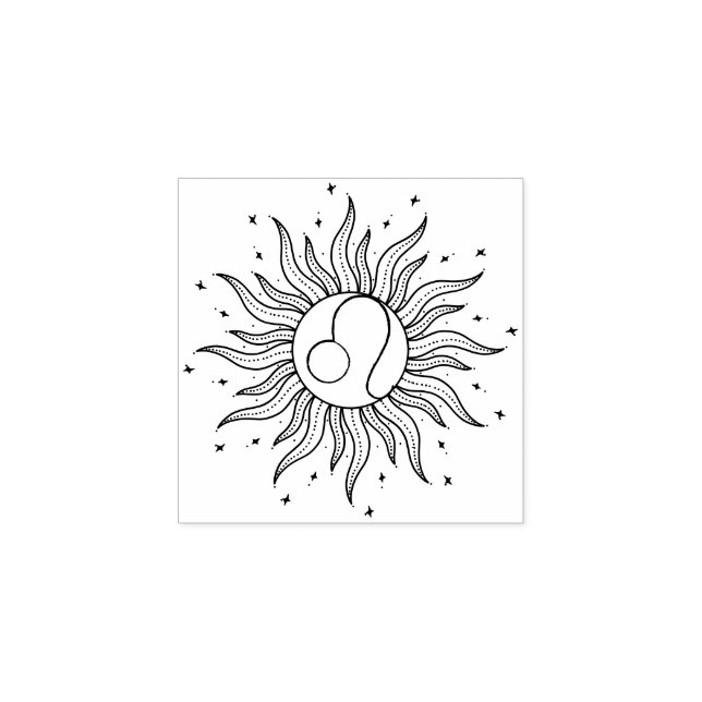 Tampons Encreurs Sun Horoscope Leo (Impression)
