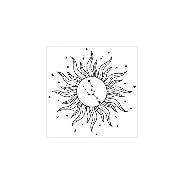 Tampons Encreurs Sun Horoscope Taurus | Zodiac Sign Astrology (Impression)