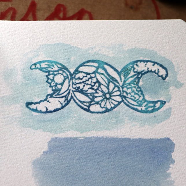 Tampons Encreurs Symbole de la lune triple Fleur du jardin (Créateur téléchargé)