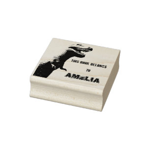 Tampons Encreurs T-Rex personnalisé - Ce livre appartient à
