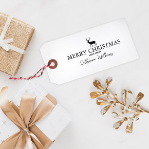 Tampons Encreurs Tag de cerf de Noël merisier minimaliste