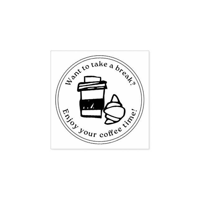 Tampons Encreurs Take a Break Stamp – Coffee Gift (Impression)