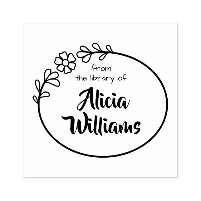 Tampons Encreurs Tampon, cadre floral (Impression)