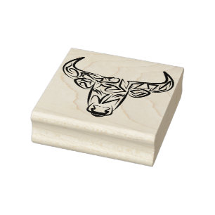 Tampons Encreurs Taureau tribal noir et blanc / Ox