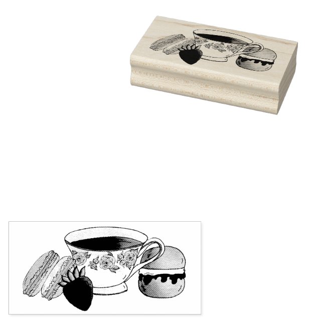 Tampons Encreurs Tea Party Macarons Tea Party Scone (Tamponné)