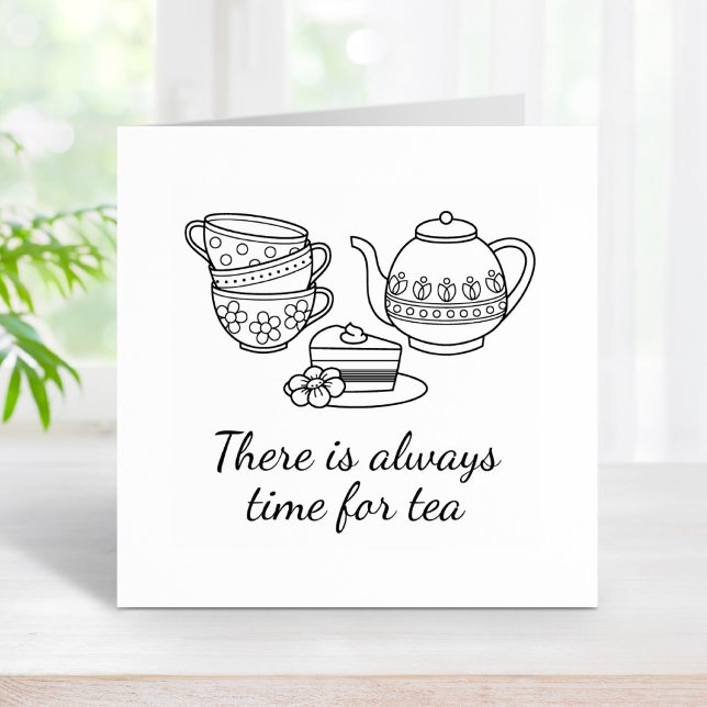 Tampons Encreurs Teapot, Teapup et Citation de gâteau (Créateur téléchargé)