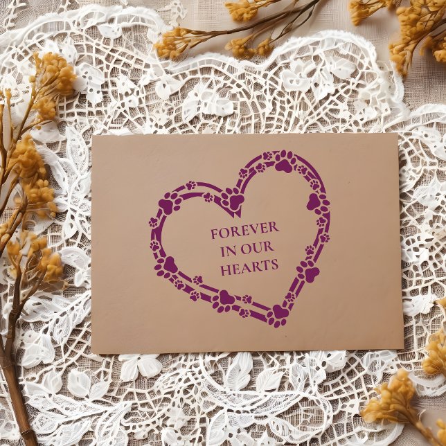 Tampons Encreurs Tender Loving Memorial Heart Pet Paws Print  (Pet Paws Print
Tender Loving Memorial Heart Pet Paws Print Rubber Stamp.)