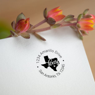 Tampons Encreurs Texas Heart Cutout Adresse