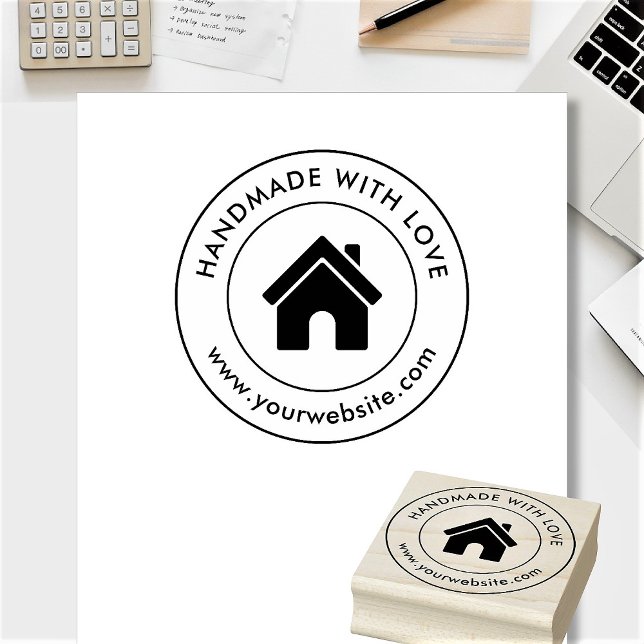 Tampons Encreurs Texte de logo personnalisé fait main (Créateur téléchargé)