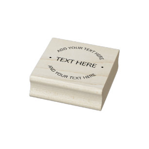 Tampons Encreurs Texte modifiable simple et moderne Blanc et noir