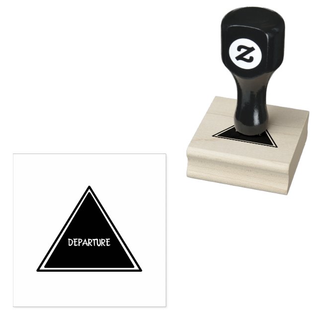 Tampons Encreurs Texte Personnalisé DÉPART Bois Art Encre violette  (Tamponné)