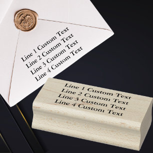 Tampons Encreurs Texte personnalisé traditionnel 4 lignes de série