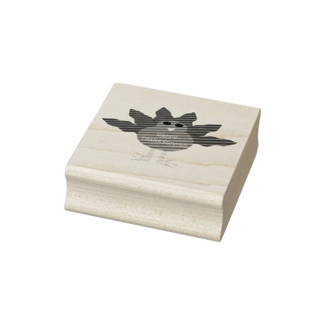 Tampons Encreurs Thanksgiving Plucky Turkey Wood Art Stamp (Tampon)